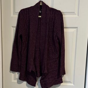 Women's Purple Cardigan Sweater size Large